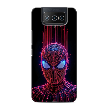 Силиконовый чехол на ASUS ZenFone 8 Flip с принтом Spiderman Человек паук