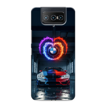 Силиконовый чехол на ASUS ZenFone 8 Flip с принтом BMW БМВ