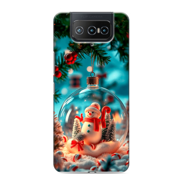 Силиконовый чехол на ASUS ZenFone 8 Flip с принтом Новый год Силиконовый чехол на ASUS ZenFone 8 Flip с принтом Новый год