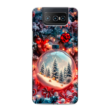 Силиконовый чехол на ASUS ZenFone 8 Flip с принтом Новый год Силиконовый чехол на ASUS ZenFone 8 Flip с принтом Новый год