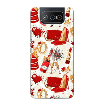 Силиконовый чехол на ASUS ZenFone 8 Flip с принтом Новый год Силиконовый чехол на ASUS ZenFone 8 Flip с принтом Новый год