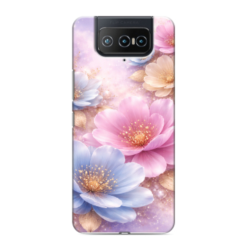 Силиконовый чехол на ASUS ZenFone 8 Flip с принтом женский