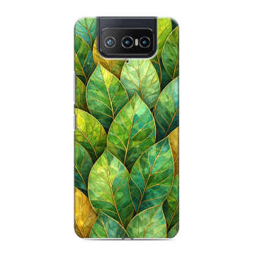 Силиконовый чехол на ASUS ZenFone 8 Flip с принтом женский
