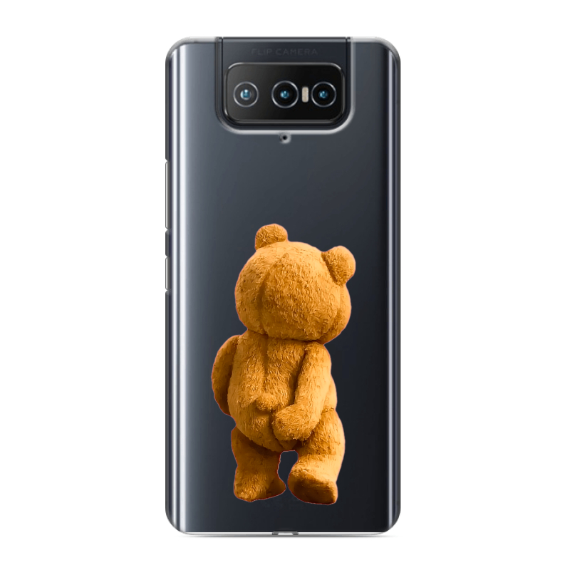 Силиконовый чехол на ASUS ZenFone 8 Flip с принтом Медведь Силиконовый чехол на ASUS ZenFone 8 Flip с принтом Медведь