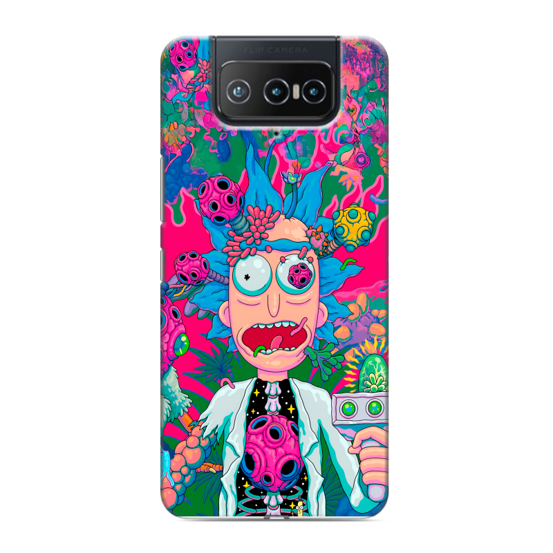 Силиконовый чехол на ASUS ZenFone 8 Flip с принтом Рик и Морти Rick Morty Силиконовый чехол на ASUS ZenFone 8 Flip с принтом Рик и Морти Rick Morty