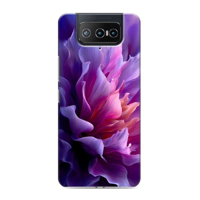 Силиконовый чехол на ASUS ZenFone 8 Flip с принтом женский цветы Силиконовый чехол на ASUS ZenFone 8 Flip с принтом женский цветы