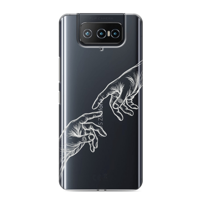 Силиконовый противоударный чехол на ASUS ZenFone 8 Flip с принтом Сотворение мира Силиконовый противоударный чехол на ASUS ZenFone 8 Flip с принтом Сотворение мира