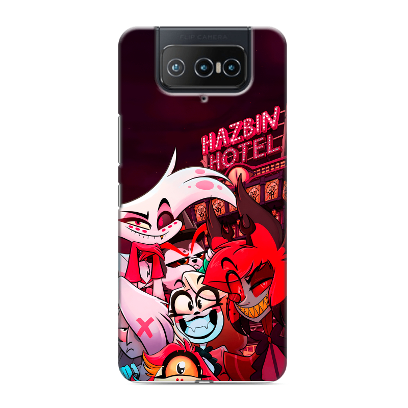 Силиконовый чехол на ASUS ZenFone 8 Flip с принтом Hazbin Hotel Отель Хазбин Силиконовый чехол на ASUS ZenFone 8 Flip с принтом Hazbin Hotel Отель Хазбин