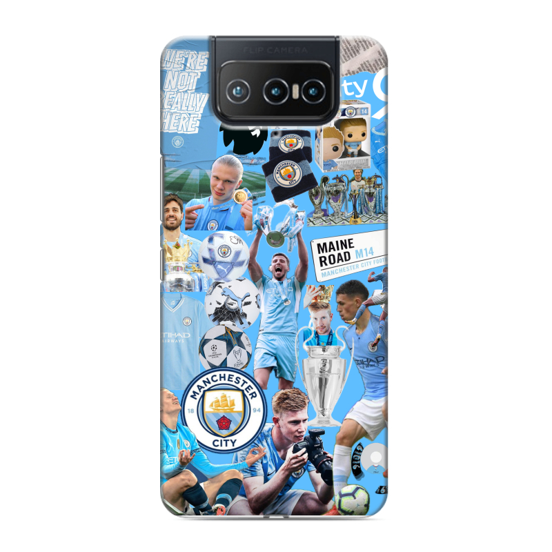 Силиконовый чехол на ASUS ZenFone 8 Flip с принтом Man City Манчестер Сити Силиконовый чехол на ASUS ZenFone 8 Flip с принтом Man City Манчестер Сити