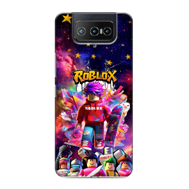 Силиконовый чехол на ASUS ZenFone 8 Flip с принтом Roblox Роблокс Силиконовый чехол на ASUS ZenFone 8 Flip с принтом Roblox Роблокс