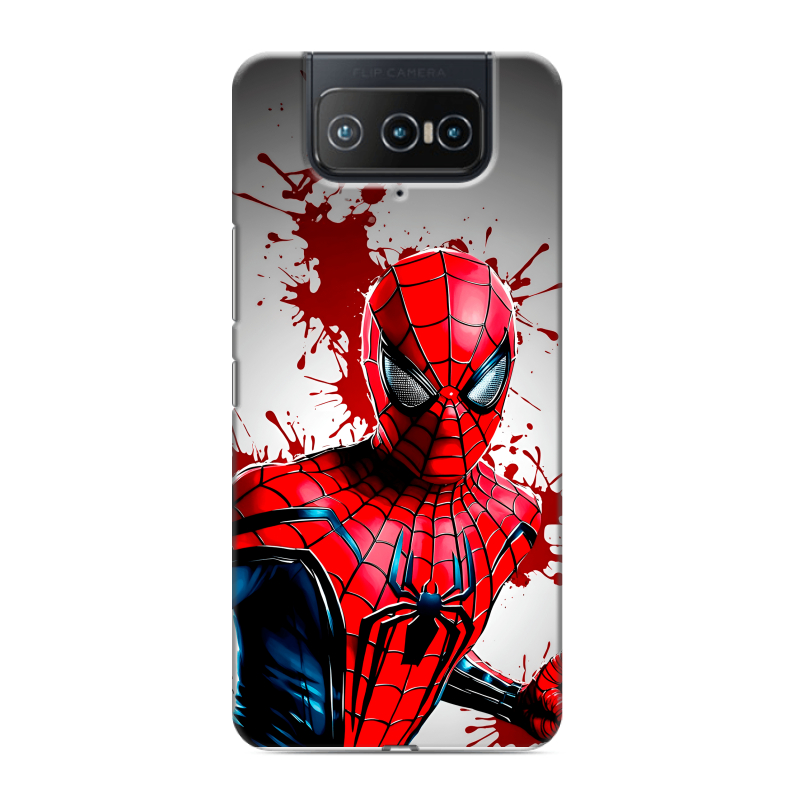 Силиконовый чехол на ASUS ZenFone 8 Flip с принтом Spiderman Человек паук Силиконовый чехол на ASUS ZenFone 8 Flip с принтом Spiderman Человек паук