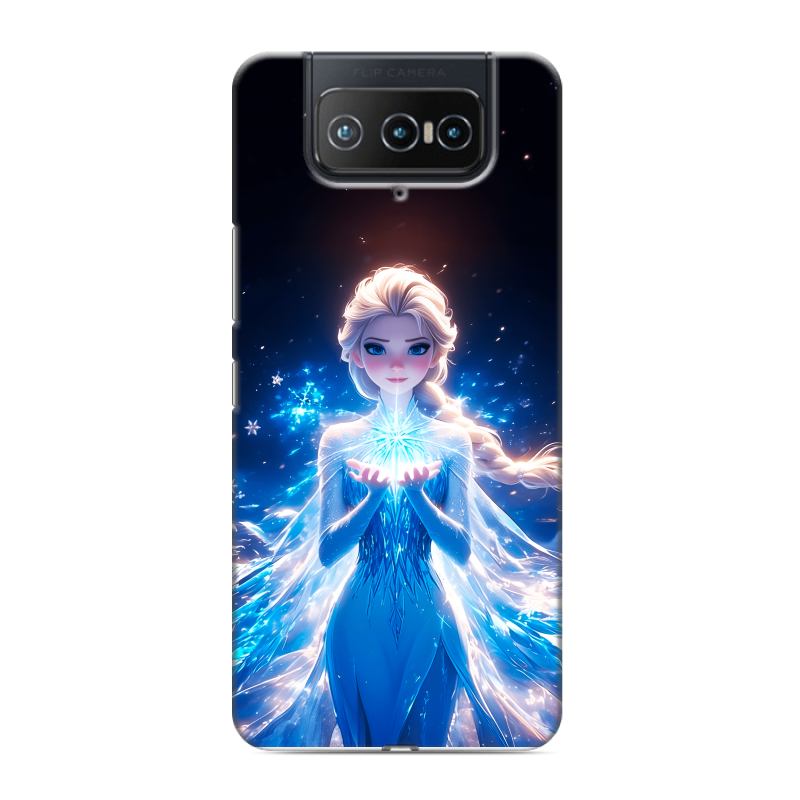 Силиконовый противоударный чехол на ASUS ZenFone 8 Flip с принтом Холодное сердце Frozen Силиконовый противоударный чехол на ASUS ZenFone 8 Flip с принтом Холодное сердце Frozen