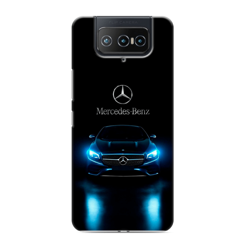 Силиконовый чехол на ASUS ZenFone 8 Flip с принтом Mercedes Мерседес Силиконовый чехол на ASUS ZenFone 8 Flip с принтом Mercedes Мерседес
