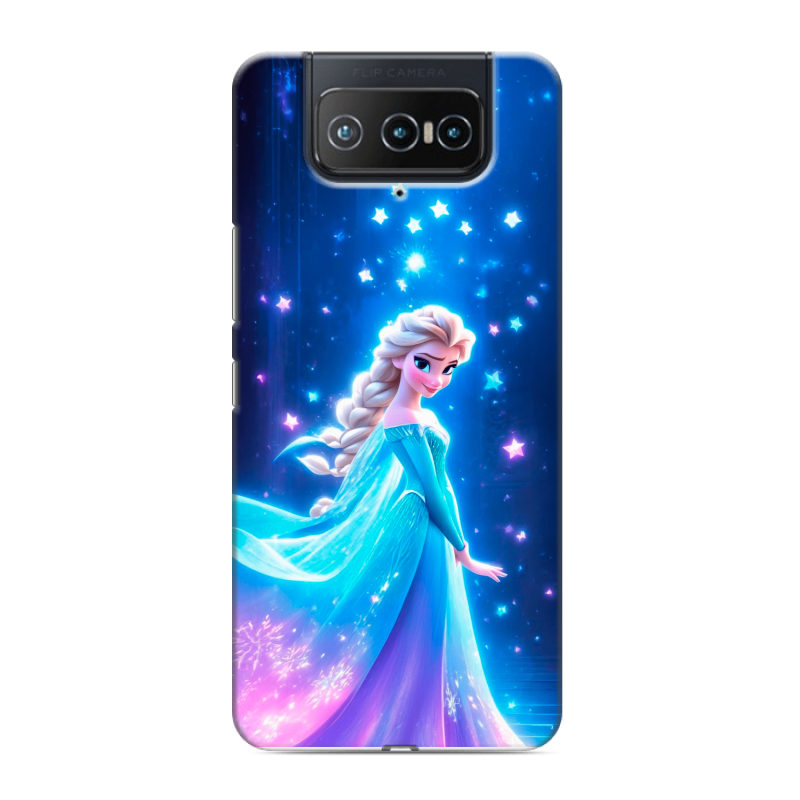 Силиконовый чехол на ASUS ZenFone 8 Flip с принтом Холодное сердце Frozen Силиконовый чехол на ASUS ZenFone 8 Flip с принтом Холодное сердце Frozen