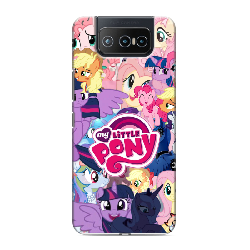 Силиконовый противоударный чехол на ASUS ZenFone 8 Flip с принтом My little pony Дружба чудо Силиконовый противоударный чехол на ASUS ZenFone 8 Flip с принтом My little pony Дружба чудо