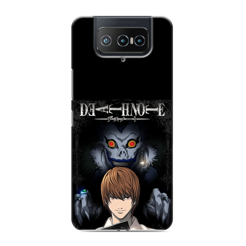 Силиконовый чехол на ASUS ZenFone 8 Flip с принтом Death note Тетрадь смерти Силиконовый чехол на ASUS ZenFone 8 Flip с принтом Death note Тетрадь смерти