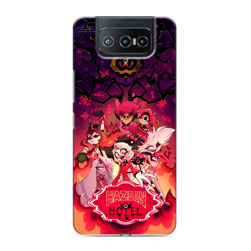 Силиконовый чехол на ASUS ZenFone 8 Flip с принтом Hazbin Hotel Отель Хазбин Силиконовый чехол на ASUS ZenFone 8 Flip с принтом Hazbin Hotel Отель Хазбин
