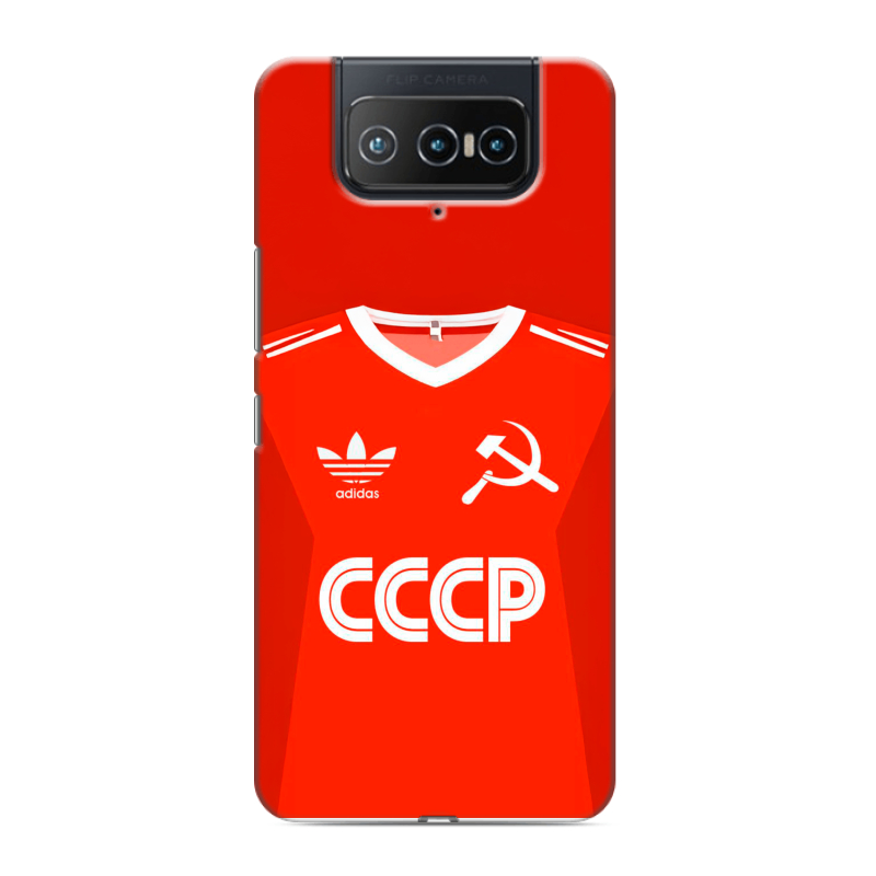Силиконовый противоударный чехол на ASUS ZenFone 8 Flip с принтом Флаг Герб СССР Силиконовый противоударный чехол на ASUS ZenFone 8 Flip с принтом Флаг Герб СССР