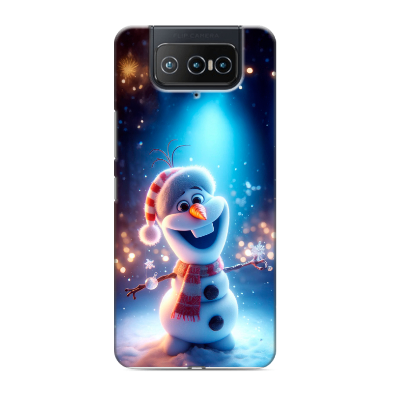 Силиконовый противоударный чехол на ASUS ZenFone 8 Flip с принтом Новый год Силиконовый противоударный чехол на ASUS ZenFone 8 Flip с принтом Новый год