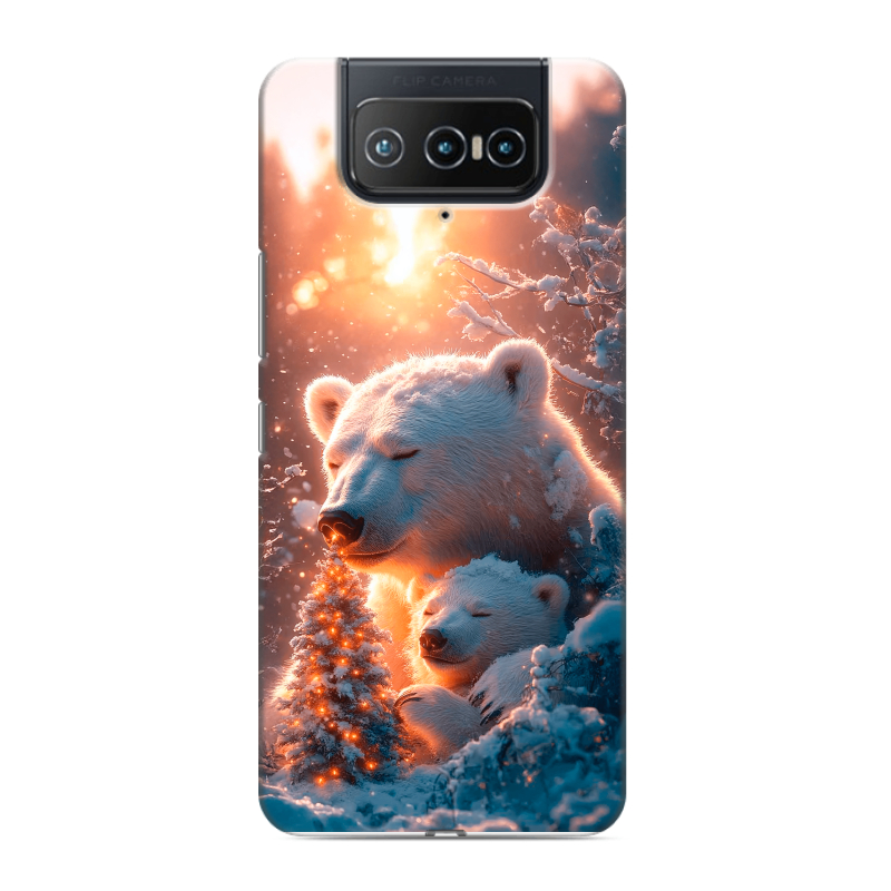 Силиконовый чехол на ASUS ZenFone 8 Flip с принтом Новый год Силиконовый чехол на ASUS ZenFone 8 Flip с принтом Новый год