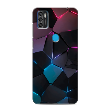 Силиконовый чехол на ZTE Blade A7s (2020) с принтом Геометрия неона Силиконовый чехол на ZTE Blade A7s (2020) с принтом Геометрия неона