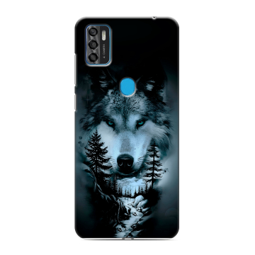 Силиконовый чехол на ZTE Blade A7s (2020) с принтом Лесной волк Силиконовый чехол на ZTE Blade A7s (2020) с принтом Лесной волк