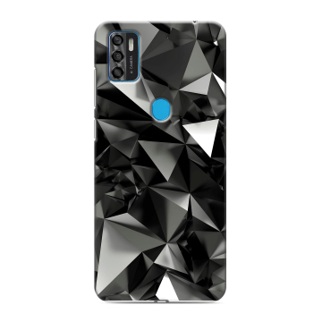 Силиконовый чехол на ZTE Blade A7s (2020) с принтом Черные кристаллы Силиконовый чехол на ZTE Blade A7s (2020) с принтом Черные кристаллы