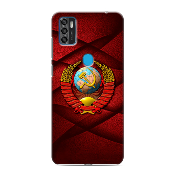 Силиконовый чехол на ZTE Blade A7s (2020) с принтом Герб СССР Силиконовый чехол на ZTE Blade A7s (2020) с принтом Герб СССР
