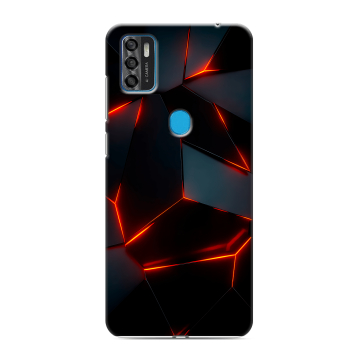 Силиконовый чехол на ZTE Blade A7s (2020) с принтом Яркие абстракции