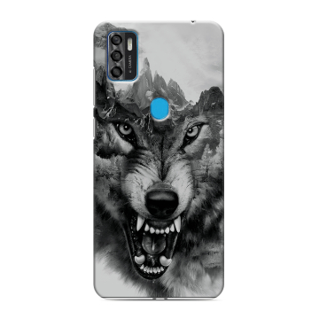 Силиконовый чехол на ZTE Blade A7s (2020) с принтом Волк Силиконовый чехол на ZTE Blade A7s (2020) с принтом Волк