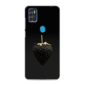 Силиконовый чехол на ZTE Blade A7s (2020) с принтом Черная клубника Силиконовый чехол на ZTE Blade A7s (2020) с принтом Черная клубника
