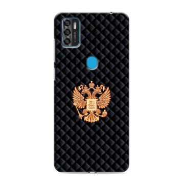 Силиконовый чехол на ZTE Blade A7s (2020) с принтом Герб России принт