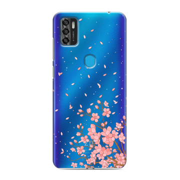 Силиконовый чехол на ZTE Blade A7s (2020) с принтом Ветка сакуры