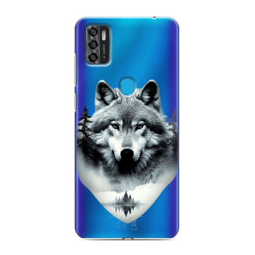 Силиконовый чехол на ZTE Blade A7s (2020) с принтом Волк в лесу