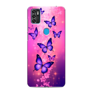 Силиконовый чехол на ZTE Blade A7s (2020) с принтом Бабочки
