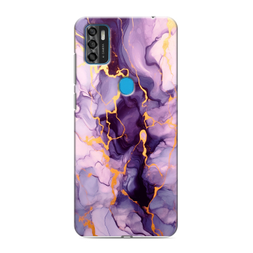 Силиконовый чехол на ZTE Blade A7s (2020) с принтом Мрамор