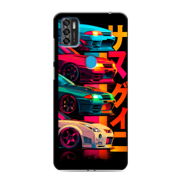 Силиконовый чехол на ZTE Blade A7s (2020) с принтом Гоночные машины
