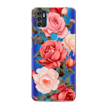 Силиконовый чехол на ZTE Blade A7s (2020) с принтом Розы