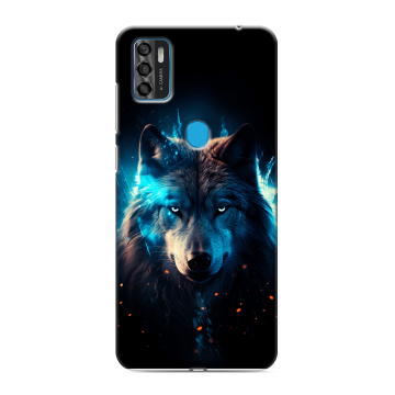 Силиконовый чехол на ZTE Blade A7s (2020) с принтом Волк ночной