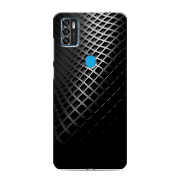 Силиконовый чехол на ZTE Blade A7s (2020) с принтом Текстура металла