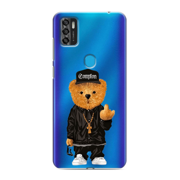 Силиконовый чехол на ZTE Blade A7s (2020) с принтом Плюшевый медведь