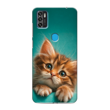 Силиконовый чехол на ZTE Blade A7s (2020) с принтом котенок