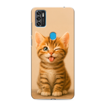 Силиконовый чехол на ZTE Blade A7s (2020) с принтом котенок