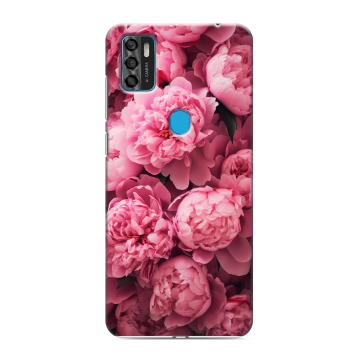 Силиконовый чехол на ZTE Blade A7s (2020) с принтом цветы пионы