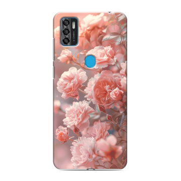 Силиконовый чехол на ZTE Blade A7s (2020) с принтом Розовые розы