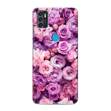 Силиконовый чехол на ZTE Blade A7s (2020) с принтом лавандовые розы Силиконовый чехол на ZTE Blade A7s (2020) с принтом лавандовые розы