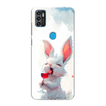 Силиконовый чехол на ZTE Blade A7s (2020) с принтом кролик зайчик