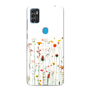 Силиконовый чехол на ZTE Blade A7s (2020) с принтом цветы