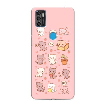 Силиконовый чехол на ZTE Blade A7s (2020) с принтом Hello Kitty Хелоу Кити