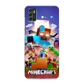 Силиконовый чехол на ZTE Blade A7s (2020) с принтом Майнкрафт Minecraft